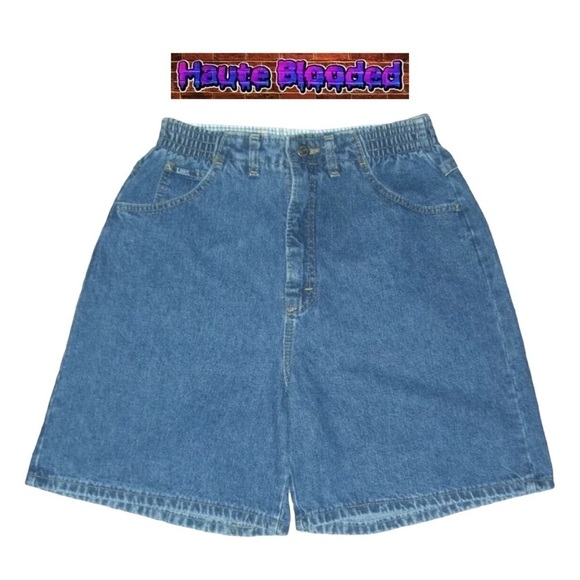 Vintage Lee High Waist Mom Shorts Large Pockets Dark Wash Retro VTG 80's Sz 10 - Picture 3 of 10